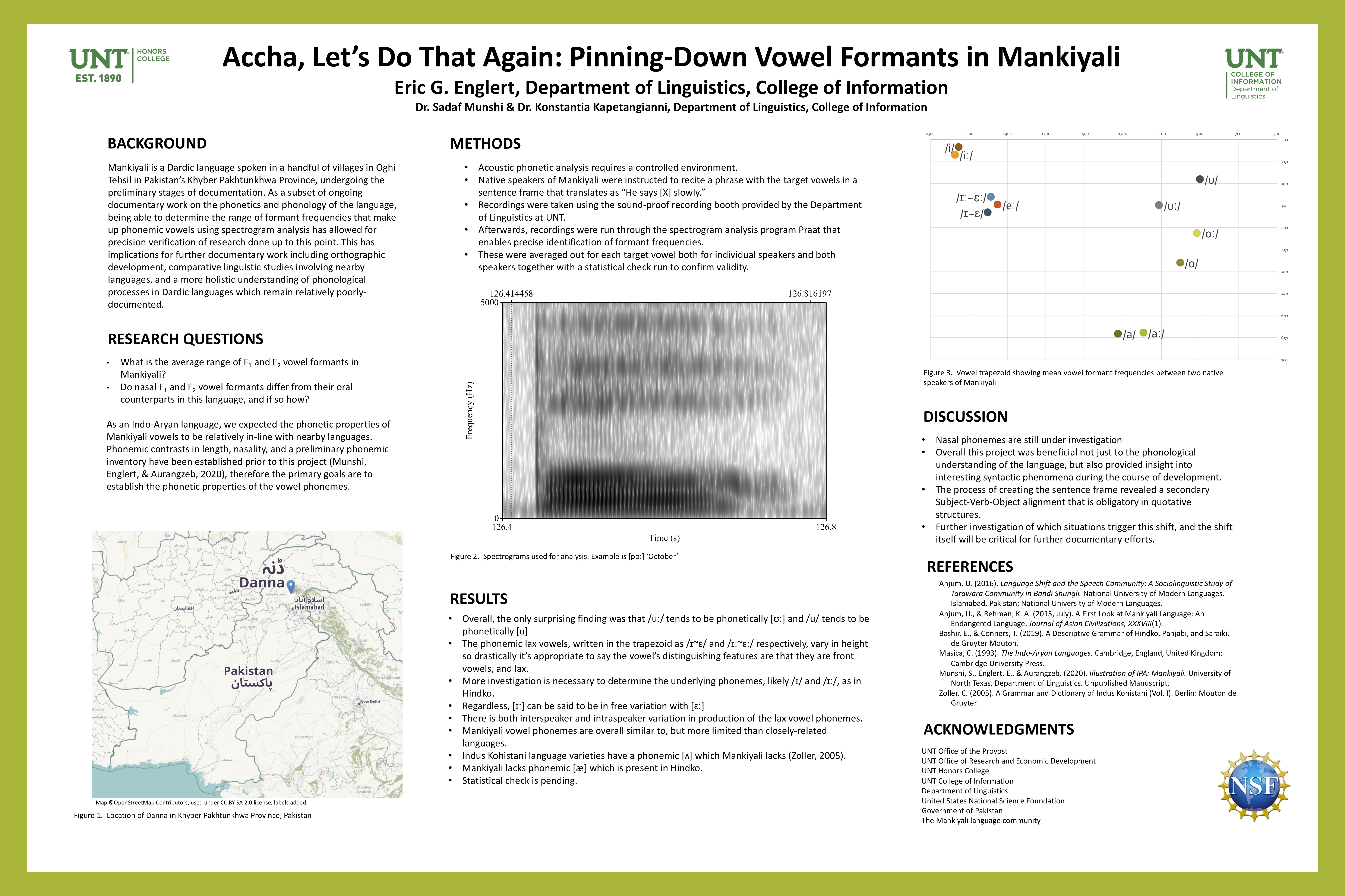 Accha, Let’s Do That Again: Pinning-Down Vowel Formants in Mankiyali