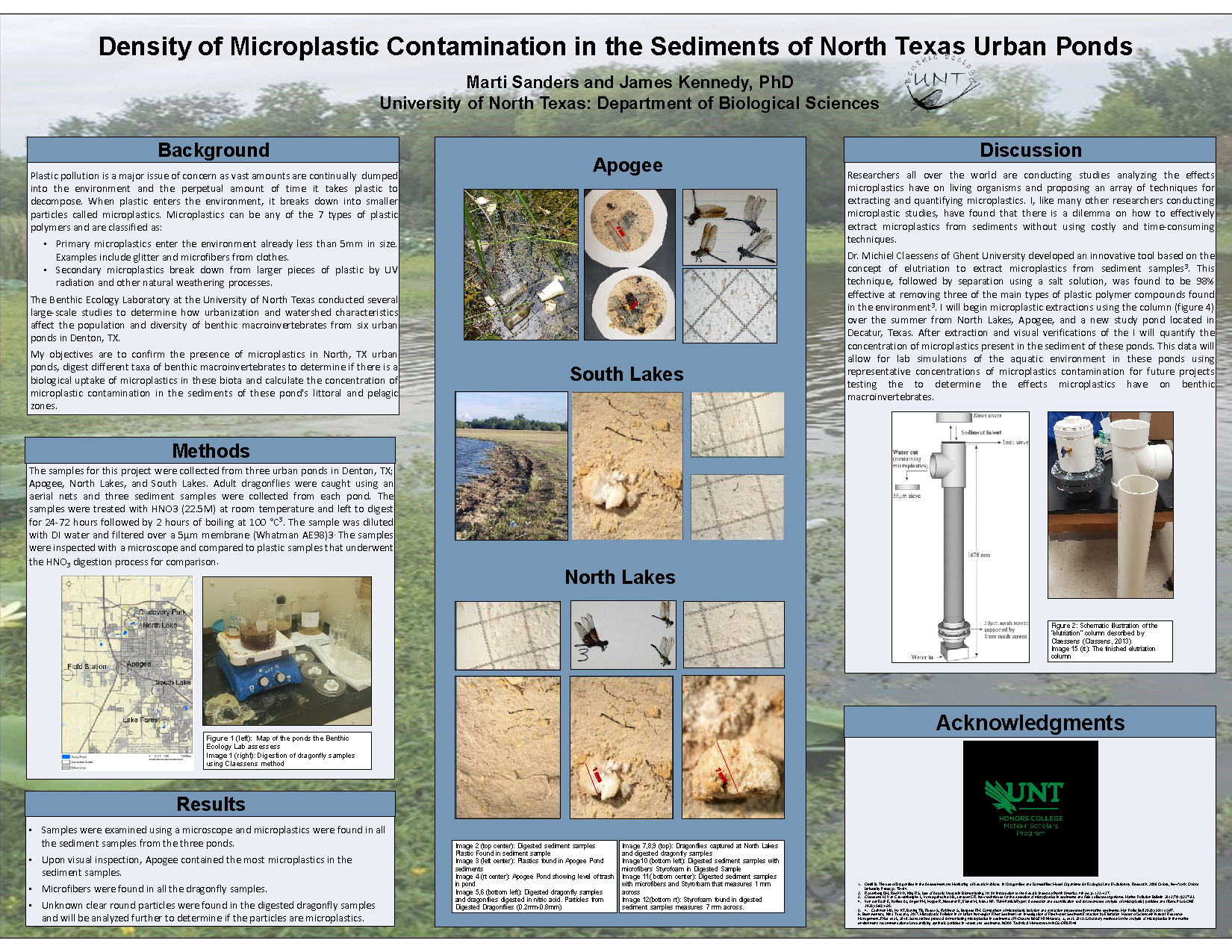 Density of Microplastic Contamination in the Sediments of North Texas Urban Ponds