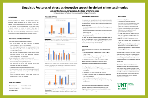Linguistic Features of stress as deceptive speech in violent crime testimonies