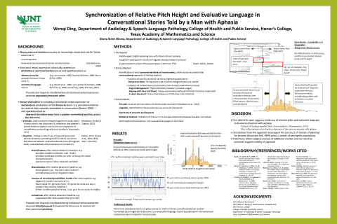 Synchronization of Relative Pitch Height and Evaluative Language in Conversational Stories Told by a