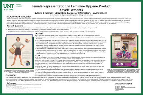 Female Representation in Feminine Hygiene Product Advertisements