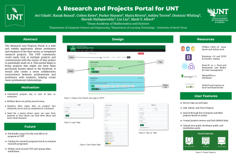 A Research and Projects Portal for UNT