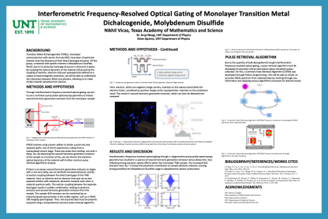 Interferometric Frequency-Resolved Optical Gating of Monolayer Transition Metal Dichalcogenide, Molybdenum Disulfide