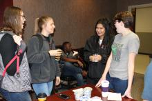 Students drinking coffee