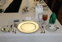 A place setting reserved for Jonathan Salazar